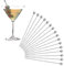 Palillos de Cóctel de Acero Inoxidable Palitos de Fruta Palillos Cóctel de Acero Inoxidable Brochetas Frutas Palitos Decorativos para Cóctel Pinchos de Martini de Metal 16 Piezas