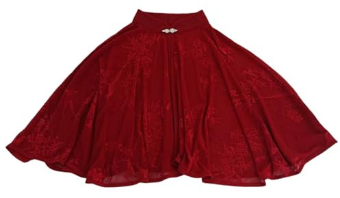 FAIRYGATE Bolero Damen Elegant Braut Schal für Kleider Retro Umschlagtücher Bolero Spitze Schal Wraps für Abendkleid Party Hochzeit B6919