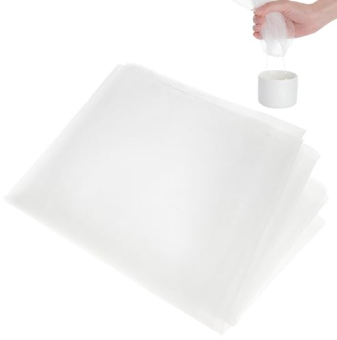 BENECREAT 40x400cm Fine Filter Mesh Nylon Fabric, 30 Mesh White Mesh Filter Woven Net Paint Nylon Filter Mesh Filter Cloth for Paint, Home Brewing, 0.4mm Thick