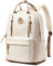 HYC00 Schultaschen Rucksack Damen, Schulrucksack Mädchen Teenager Rucksack Schule Leichte Schultasche College-Rucksacks Schulranzen, Wasserdichter Laptop Backpack Work Daypack,Beige Mit Braun