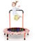 COSTWAY Ø92 cm Kindertrampolin, Mini Trampolin mit LED-Beleuchtung & Abnehmbarer Griff, Fitness Trampolin Gartentrampolin Indoor Outdoor für Kinder von 3-6 Jahren (Orange)