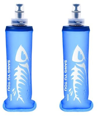 2 Gourde Souple, 250ml Flasque Running Sans BPA Pliable Flasque Running GourdeFlasque Souple Sport Bouteille D'eauSouple Poche Hydratation Réservoir D'Eau Flacon