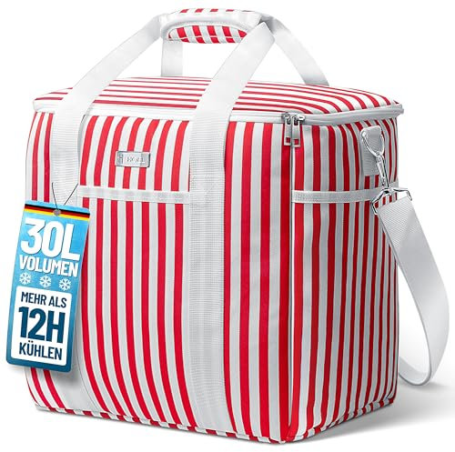 HOEL Kühltasche groß 30L faltbar - Isolierte Thermotasche - Lunchtasche wasserdicht & auslaufsicher - Isoliertasche für Auto & Einkaufen - Picknicktasche Lunch Bag Lunchbag