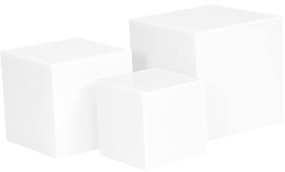F Fityle 3X Acrylwürfel zur Präsentation von Lebensmitteln, Präsentationsständer für Partys, stapelbare Würfel zur Präsentation ineinander stapelbar, für