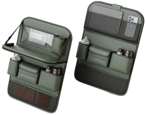 JKGBUK Rückenlehnenschutz Auto für Renault Talisman Thalia Trafic Twingo Zoe, Wasserdicht Autositz Organizer Multi Pocket Organisator Rücksitzschoner Autositz Schutz Rückseite,D