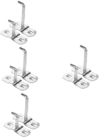 BUGUUYO 48 Pcs Nail Board Hook Pegs Picture Hooks Ceiling Light Bracket Pegboard Combination Plate Wall Hooks Cork Board Pegboard Hooks Grid Display Rack Pin Board Garage Hooks Iron Silver