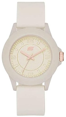 Skechers Damen Analog Quarz Uhr mit Silikon Armband SR6172