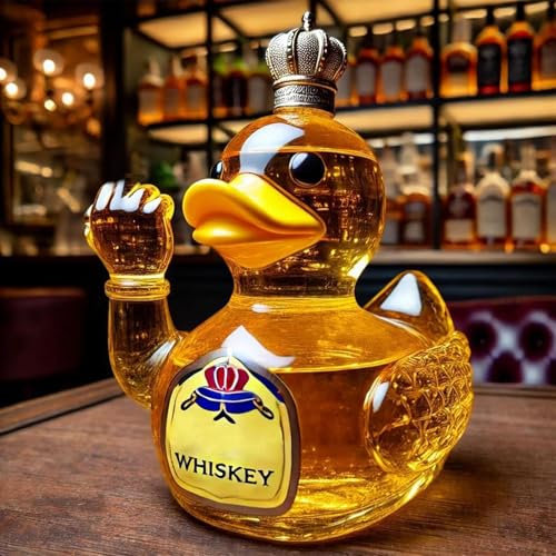 Gihioue Middle Finger Whiskey Duck Bottle, 10 oz Joke Duck Statue Carafe, Funny Whisky Duck Carafe for , Home Decoration