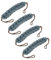 4 estropajos de espalda elásticos para ducha, exfoliante corporal con malla para limpieza profunda, 22 pulgadas (verde)