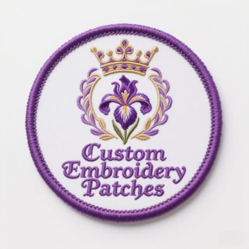 Custom Logo Embroidery Patches Personalized Sew-On Repair Patches Design Your Own Iron-on Tags Hook & Loop Decorative Badges for Cloth Jacket Uniform Club Biker Military