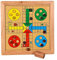 SRA Home Decor Handmade Classic Wooden 2 in 1 Ludo Magnetic Snakes and Ladders Travel Board Game for Kids and Adults Fun Game, Size - 12 Inch