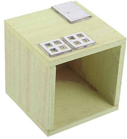 ibasenice Pot De Fleurs en Bois Rustique pour Intérieur Et Bureau, Jardinière De Rebord De Fenêtre Petite Taille, Pot De Plantes Succulentes Jaune Décoratif