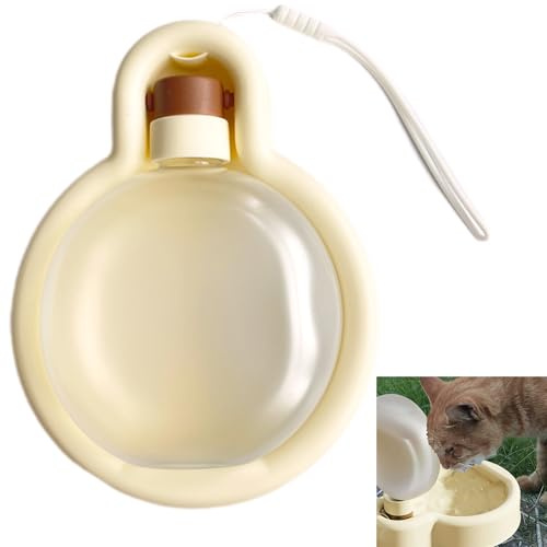 Smaoqingji Hundetrinkflasche Unterwegstragbare Trinkflasche Hund - 1 Stück, Gelb, Auslaufsicher Wasserspender pet Outdoor, Einfach zu Lösen das Problem der Haustiere aus dem Wasser