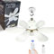DLLHAVENU Ceiling Fans with Light and Remote, 52cm Screw-in Ceiling Fan with LED Bulb, Quiet Light Socket Fan for Bedroom, Kitchen, Bathroom, Plug in Ceiling Fan Light