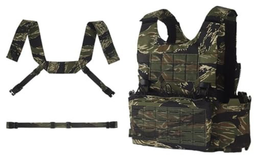 WQZXM LV119 Plate Carrier Set Tactical Vest Lightweight Quick Release Airsoft Molle Hunting Gear With Triple Mag Pouch(TS)