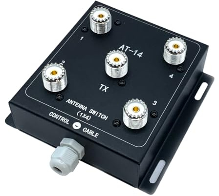 Veciado Coaxial Remote Antenna Switch 1.8MHz-60MHz 500W PEP forHigh-Power Transmission Scenarios Radio Stations andAmateur Radios