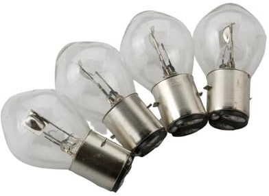 Ouyniei 4 Stück Ersatz-Scheinwerferlampen BA20D 6V 35W for Roller, Motorrad, ATV und Kart