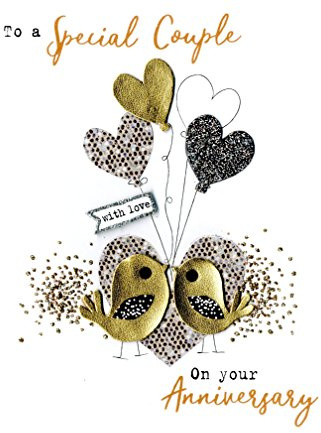 Irresistible On Your Anniversary with Love Greeting Card Embellished Cards