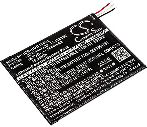 CS-HUC150SL Akku 2800mAh Kompatibel mit [Kurio] C15100M, C15150M, Tab 2, Xtreme 2, für [Alcatel] One Touch Pixi 3 (7) WiFi, OT-8055, OT-8057, OT-9002A, OT-9002X Ersetzt C2820009C2, TLp028B2, TLp028B