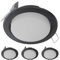 ledscom.de 4 Stück LED Einbaustrahler Zobe flach GX53 anthrazit rund 6,105W 560lm 107mm Ø Lochkreis 90mm Ø