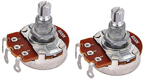 2 Pieces Alpha B500K Potentiometer Pots For Electric Guitar Replacements
