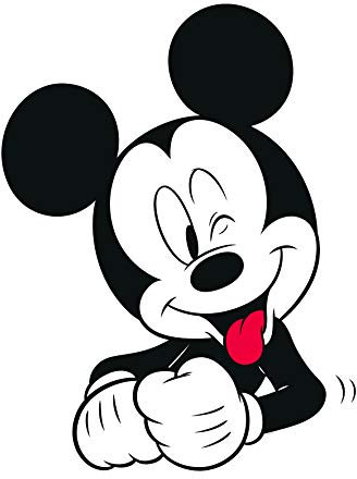 Komar Disney Wandbild | Mickey Mouse Funny | Kinderzimmer, Babyzimmer, Dekoration, Kunstdruck | Größe 40x50cm (Breite x Höhe) | ohne Rahmen | WB036-40x50, Schwarz, Weiß