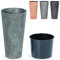 Blumenkübel Blumentopf Pflanzkübel Übertopf Beton-Optik oder Corten-Optik mit Einsatz Slim Vase Pflanztopf Beton Design (300 Corten)