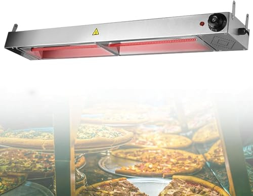 YAOYAOO Lámpara de Calentamiento de Alimentos Colgante Acero Inoxidable | Calor Infrarrojo para Buffet Restaurante, Mantiene Comida Caliente, Ideal para Pizza, Cocina Industrial o Hostelería