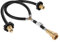 Y-Splitter Dual Propane Tank Converter Hose Adapter, Two Way POL Inlet and POL/QCC1 Regulator Exit Connect to 5-100lbs Propane Tank for Heaters, Grills, Fire Pit, Turkey Fryer, Fireplaces