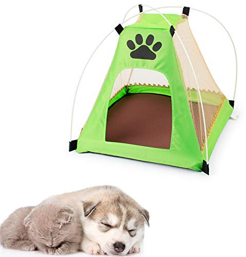 huihuijia Hunde Schattenzelt Katzenzelt Hundeschatten Outdoor Hundehaus Pop Up Hundezelt Wasserdicht Hundezelt Hundebett Mit Sonnenschutz Hund Zelt Bett Grün