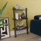 Vida Designs York 3 Tier Ladder Bookcase Leaning Display Shelf Unit Living Room Office Furniture (Black)