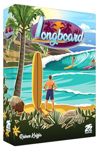 Longboard, Bauen Sie Surfbretter am Strand in diesem Kartenspiel für 2 bis 4 Spieler von Reiner Knizia 25th Century Games