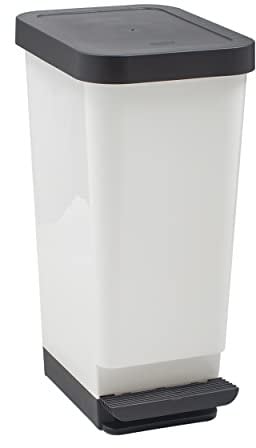 Tontarelli 45L Moda Pedal Bin White