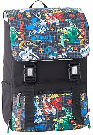 LEGO Unisex Kinder Ninjago Schule ausziehbar Schulrucksack, Mehrfarbig
