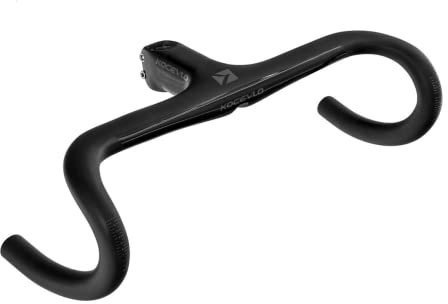 QQY Vollkarbonfaser schwarz Rennrad integrierter Lenker mit Vorbau Carbon Road Lenker für 28,6 mm (380 x 100)