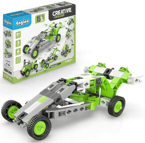 Engino Creative Builder STEM Kit, 15 Models, STEM Building Toys for Kids 6+ | Gift for Boys & Girls, Fun Construction Models, Engineering Kit for Young Inventors, Patented Snap-Fit Technology