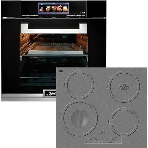 Kaiser Pyrolyse Backofen LaPerle »EH 6344+ KCT 6705 I«, Elektro Backofen, TFT Display, Air fryer,Bratautomatik,79L + Induktions-Kochfeld, 4 Kochzonen, Einbau Herd, Power Booster,