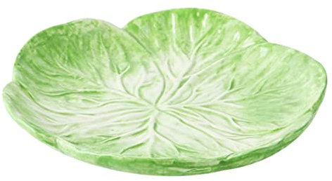 EdirFtra Keramik Kohlschüssel, Keramik Dinner Teller, Kohl Form Serving, Salatschüsseln, einzigartiges Geschirr, dekorative Glasschale für Haus und Urlaub Dekoration,A