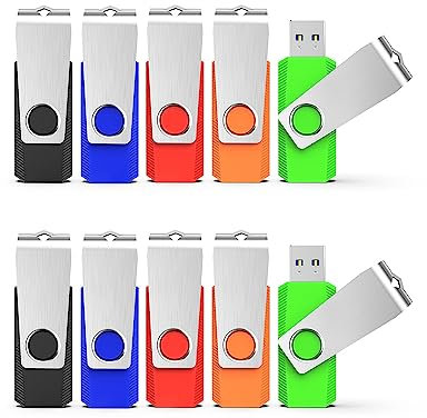 USB Stick 16GB 10 Stück, KEXIN USB-Stick 3.0 Speicherstick 16GB Flash-Laufwerk USB3.0 10er Pack Flash Drive Mehrfarbig