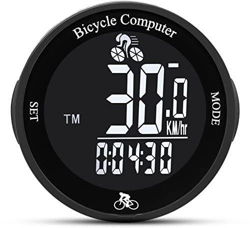 Irfora Fahrradcomputer Kabellos, Drahtloser Fahrradcomputer Wasserdichter Fahrrad-Kilometerzähler Multifunktions-LCD-Bildschirm Radfahren Tachometer Mountainbike Tacho,Fahrrad Uhr