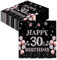 GROVBLE servietten 30. geburtstag,40 Stück Party Servietten für 30. Geburtstag servietten rosegold Papierserviette Mädchen Party Serviette Papier 2-lagig für Erwachsene Geburtstag Tischdeko