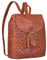 STILORD 'Camilla' Kleiner Lederrucksack Damen Echtleder im Boho-Look elegant - Daypack Vintage Kleine Rucksack Handtasche Backpack aus Echtem Leder geflochten, Farbe:arona - braun