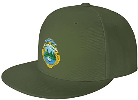 Costa Rica-Flagge, Vintage-Stil, für Herren und Damen, feuchtigkeitsableitend, leicht, Papa-Cap, Moosgrün, 6 7/8/7 3/8