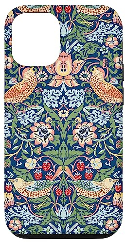 Strawberry Thief William Morris Art Nouveau Pattern Blue Case for iPhone 12/12 Pro