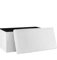 AKA Storage Ottoman, Padded Foldable Bench, Chest with Lid, Holds up to 300 kg, for Bedroom, Hallway, Living Room (Off-White Corduroy, 76cm x 38cm x 38cm)