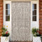 Gecheer Moustiquaire gris taupe et blanc 100 x 220 cm chenille, rideau chenille pour porte protection soleil antimouches, rideau en chenille, rideau anti-mouches pour porte fenêtre