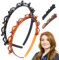 Calkkrer Packung mit 4 Haarbänden mit Klammern, Twist-Zopf-Headband, Kopfband Haarhalter, Haaraccessoires, Haarband zur Styling von langem und kurzem Haar.