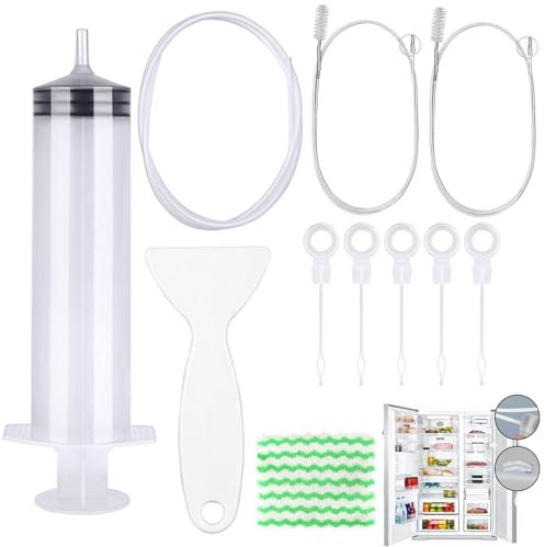 Nadinsta 11pcs Fridge Drain Hole Cleaning Tool, Reusable Fridge Dredger And Cleaning Set, Refrigerator Hole Blockage Unblocker Kit For Refrigerator Cleaning, Kitchen Drain Hole Remover