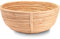 Decorasian Obstkorb geflochten rund aus Rattan - Obstschale groß - als Brotkorb BZW. Brötchenkorb oder Obstschale - 28cm