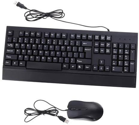 CAXUSD Ergonomic Keyboard and Mouse Wrist Rest USB Connectivity for Laptop Desktop Computer for Gaming and Office Work